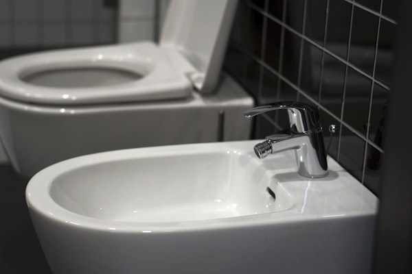 Clean bathroom plumbing and fixtures